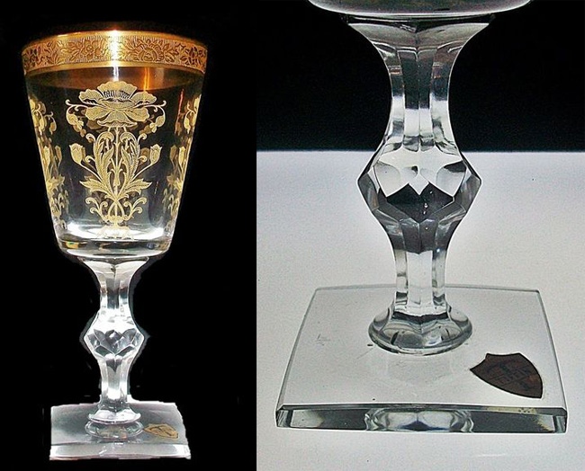 Tiffin #17725 Alexandria Stem w/ Flanders GE Etch
