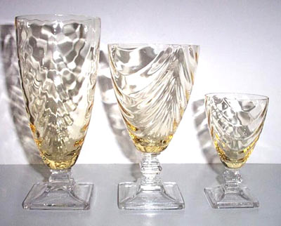 Tiffin #   64 Festoon Optic Stemware
