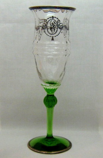 Heisey #3355 Fairacre Vase w/ Unknown Etch