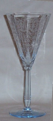 Cambridge #3115 Water Goblet w/ Cleo Etch