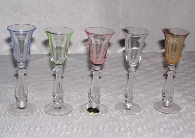 Cambridge #3575 Stradivari Harlequin Cordial Set
