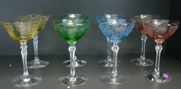 Fostoria  Cocktails with #278 Versailles Etch