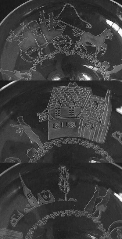 Heisey # 467 Tally Ho Etch