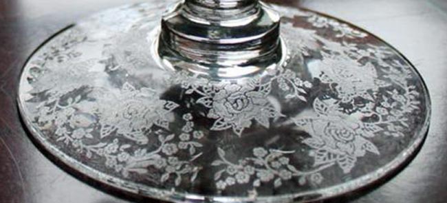 Heisey # 511 Gardenia Etch
