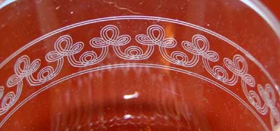 Heisey #9001 Trefoil Etch