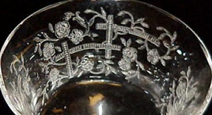 Heisey # 459 Olympiad or Trellis Rose Etch