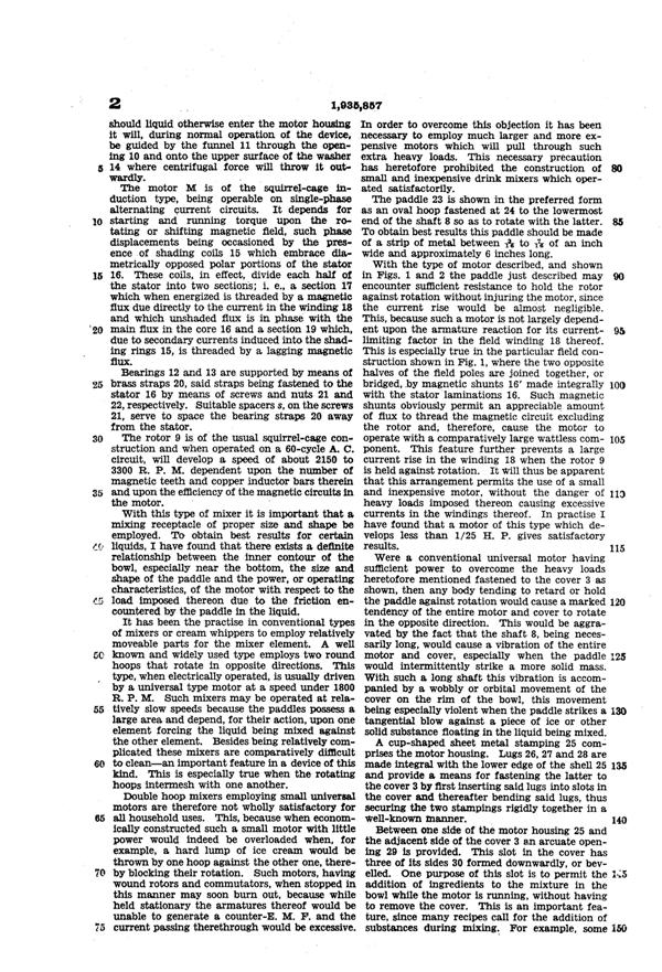 Vidrio Products Electric Cream Whipper & Drink Mixer Patent 1935857-3
