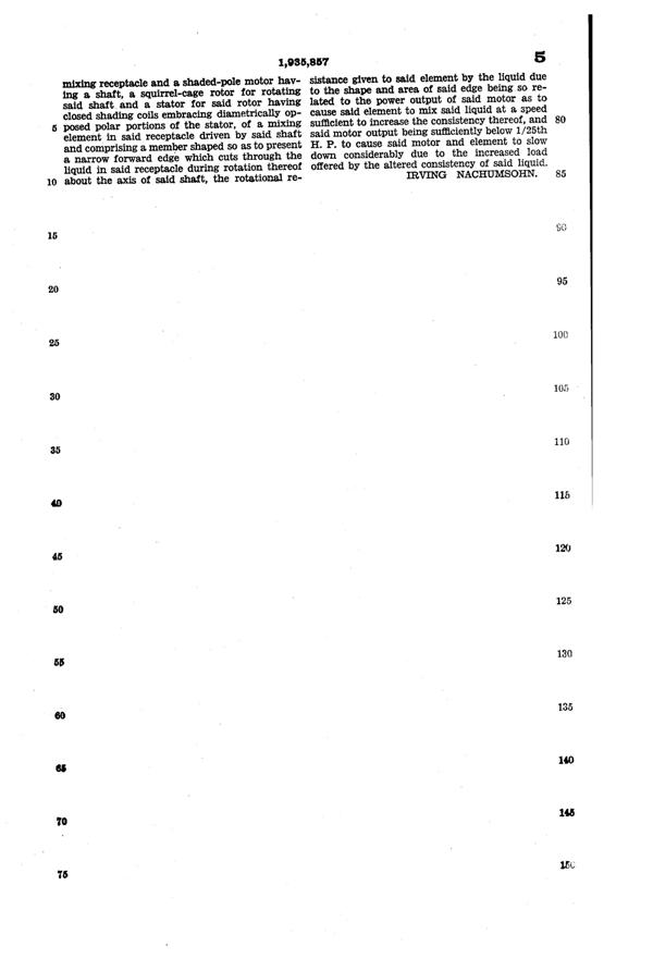 Vidrio Products Electric Cream Whipper & Drink Mixer Patent 1935857-6