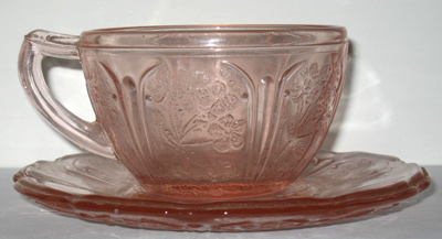 Jeannette Cherry Blossom Repro Cup and Saucer