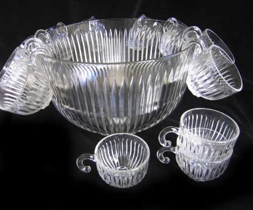 Lancaster Colony Starlight Punch Bowl w/ Cups