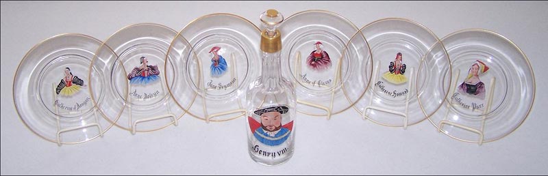 Bryce #  88 Decanter with Henry VIII Painted Decoration