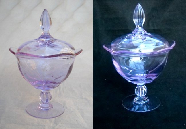 Duncan by Tiffin # 115-90 Canterbury Twilight Candy Jar w/ Cover