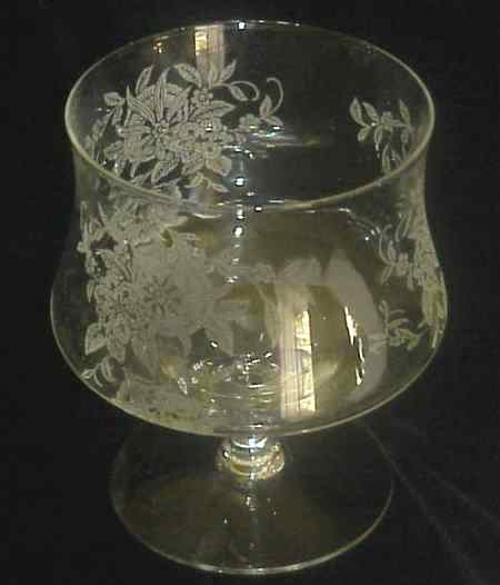 Morgantown # 7589 Laurette Fruit Cocktail w/ Floret Etch