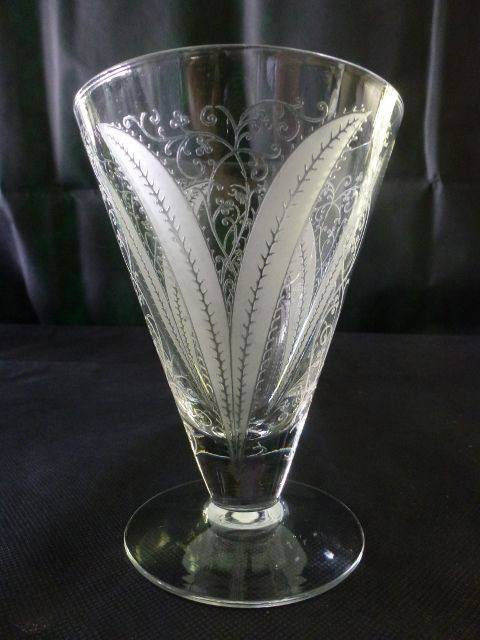 Morgantown # 7672 Octette Tumbler w/ #785 Fernlee Etch