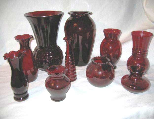 Ruby Vases