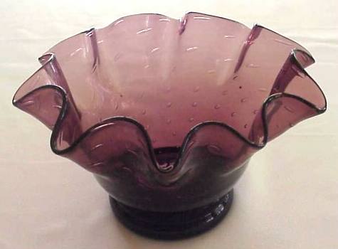 Bischoff Amethyst Crimped Bowl