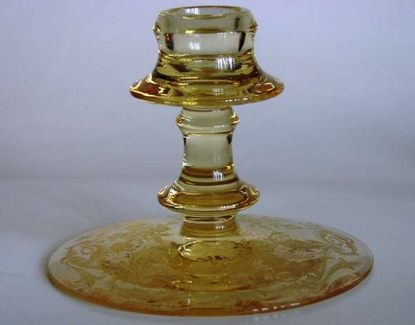 Tiffin # 5831 Candleholder w/ Rosalind Etch