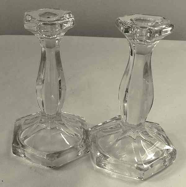Heisey #   5 Patrician Toy Candlesticks