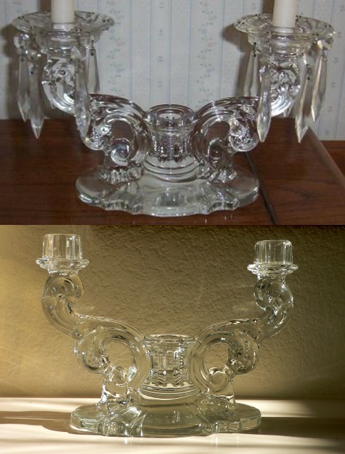 Heisey #1513  Baroque Candelabrum