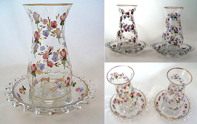 Heisey #1540 Lariat Hurricane Candle Lamps