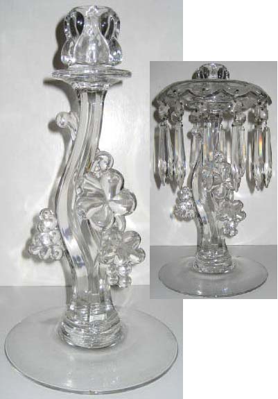 Heisey #1445 Grape Candlestick