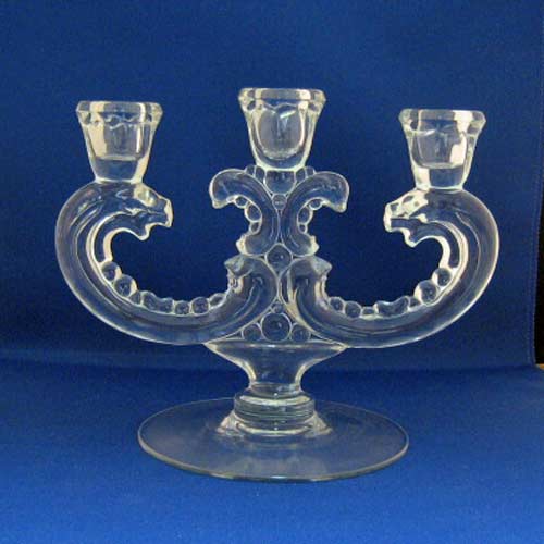 Heisey #1519 Waverly Triple Candleholder