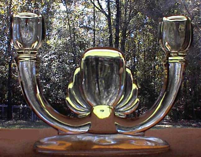 Heisey #1951 Cabochon Double Candleholder