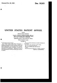Maryland Glass Corporation Bottle Design Patent D142615-2