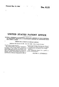Sloan Brothers Gear Knob Footed Tumbler Design Patent D 81121-2