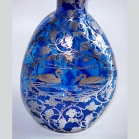 Depasse-Pearsall Silver Overlay w/ Swans