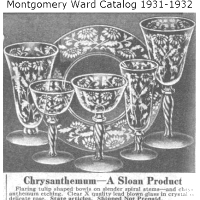 Sloan Bros. Chrysanthemum Etch Pattern Advertisement