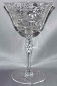 Queen Glass Cutting on Cumberland Glass Tall Sherbet