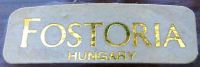 Fostoria Hungary Label