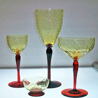 Pukeberg Bi-Color Fan Stemware