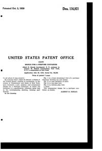 George W. Button Binoculars Perfume Bottle Design Patent D116921-2