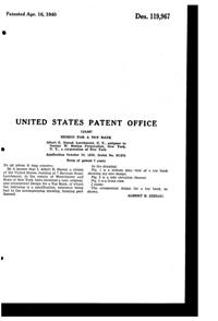 George W. Button Shell Toy Bank Design Patent D119967-2