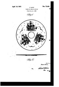 Anchor Manufacturing Plate Design Patent D 72480-1