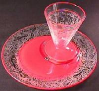 Unknown Brocade Etch on Unknown Snack Set