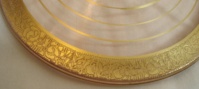Unknown Rambler Rose Etch on Lancaster Covered Compote