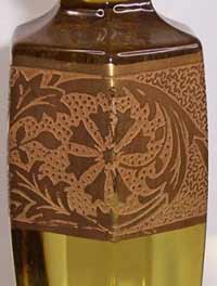 Unknown Gold Encrusted Etch on #1485 Fostoria Candlestick