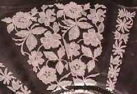 Unknown Floral Etch on Fostoria Tray