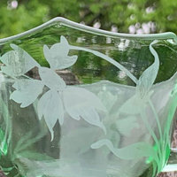Unknown Etch w/ Leaves and Flowers