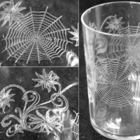 Unknown Spider & Floral Etch on Unknown Tumbler