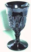 Indiana # 123 Paneled Daisy and Finecut Goblet