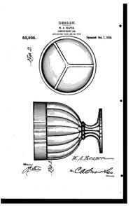 Reaper Compartmented Jar Design Patent D 53935-1