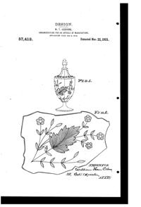Osborne Cutting Design Patent D 57412-1