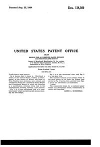 Sinclair Combination Paperweight & Picture Frame Design Patent D138560-2