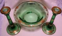 Fostoria Dec  44  Rivera  Console Set