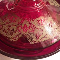 Paden City Bridal Wreath Gold-Encrusted Etch
