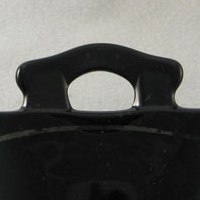 L. E. Smith Handle on Small Hexagonal Bowl